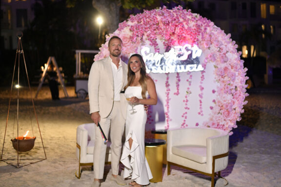 Kerri Logan Shirk and her husband, Joshua Shirk attending the Global Piton Awards hosted at Secrets St Lucia